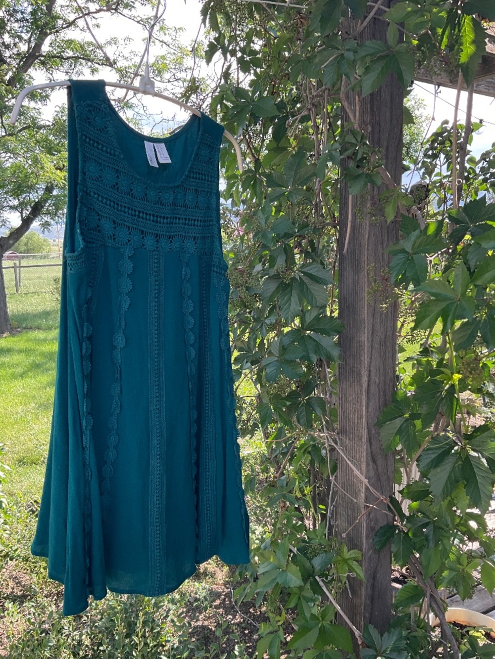 Teal A-Line Babydoll mini Dress